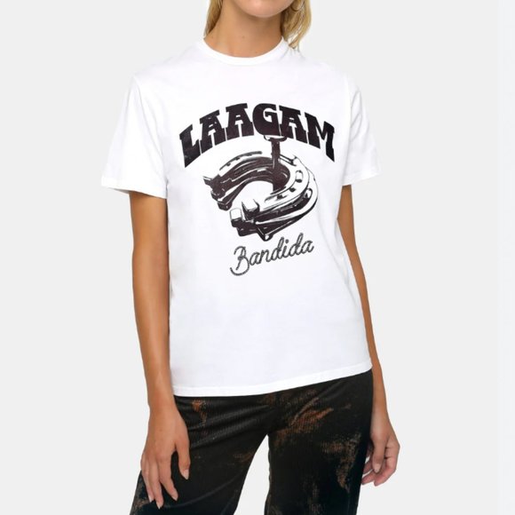 LAAGAM - Bandida Cotton Logo T-Shirt - XS - Picture 1 of 4